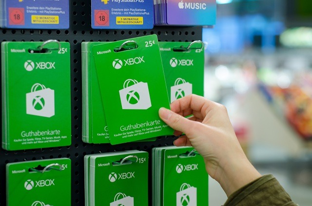 xbox physical gift card