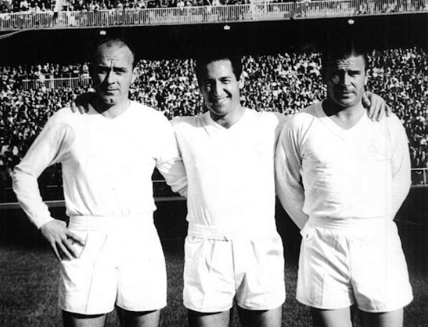 Alfredo Di Stefano, Francisco Gento, and Ferenc Puskas