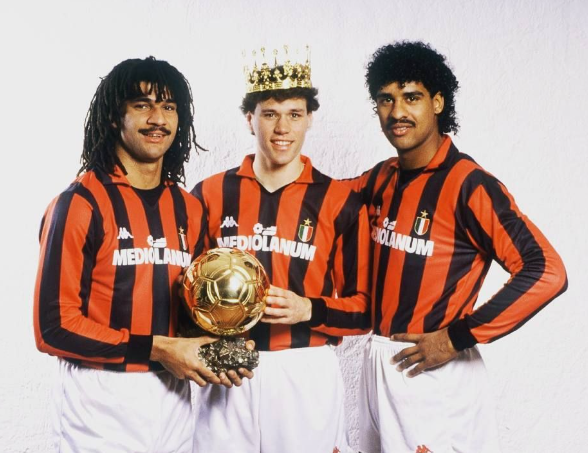 Marco van Basten, Ruud Gullit, and Frank Rijkaard 