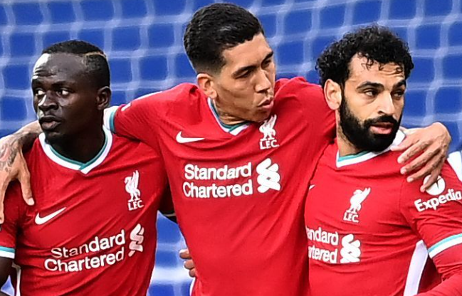 Mohammed Salah, Roberto Firmino, and Sadio Mane