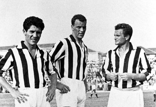 Omar Sivori, John Charles, and Giampiero Boniperti