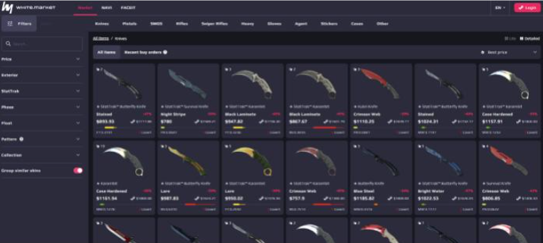 Most Popular Knife Skins